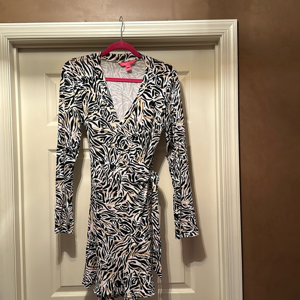NWOT Lilly Pulitzer Black and White Patterned Romper